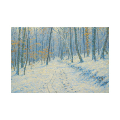 Winter Wonderland Canvas Art, Stretched Canvas Wall Decor, Home Decor, Art for Living Room, Gift for Nature Lovers, Cozy Winter Vibes