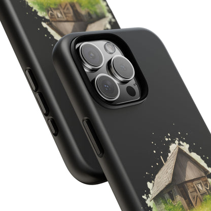 Rustic Farmhouse Phone Case, Cute Cottage Design, Tough Cases for Nature Lovers, Eco-Friendly Gift, Customizable Tech Accessories