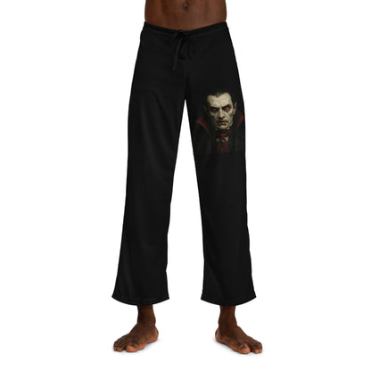 Spooky Vampire Men's Pajama Pants, Halloween Sleepwear, Comfortable Loungewear, Unique Gift for Spooky Lovers, Cozy Nightwear