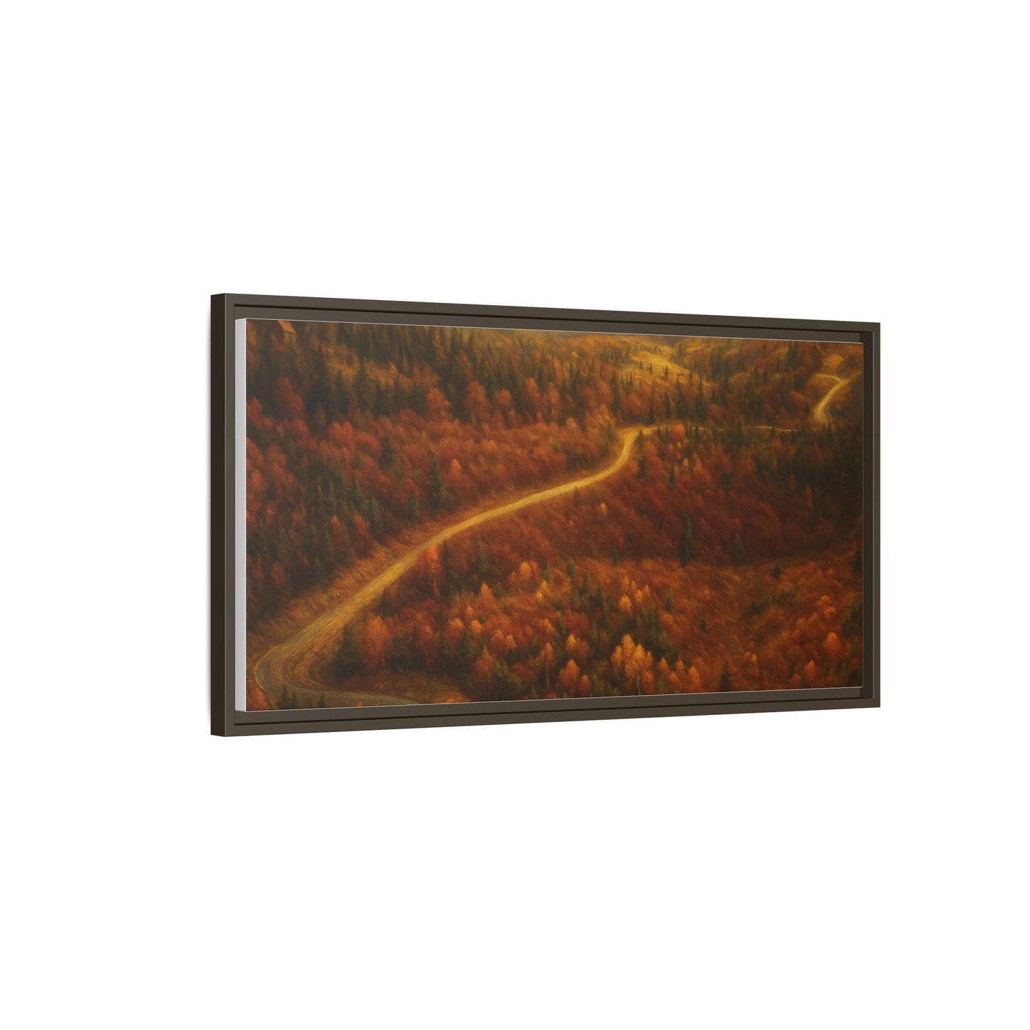 Autumn Landscape Framed Canvas Art, Cozy Home Decor, Warm Fall Vibes, Gift for Nature Lovers, Perfect for Thanksgiving