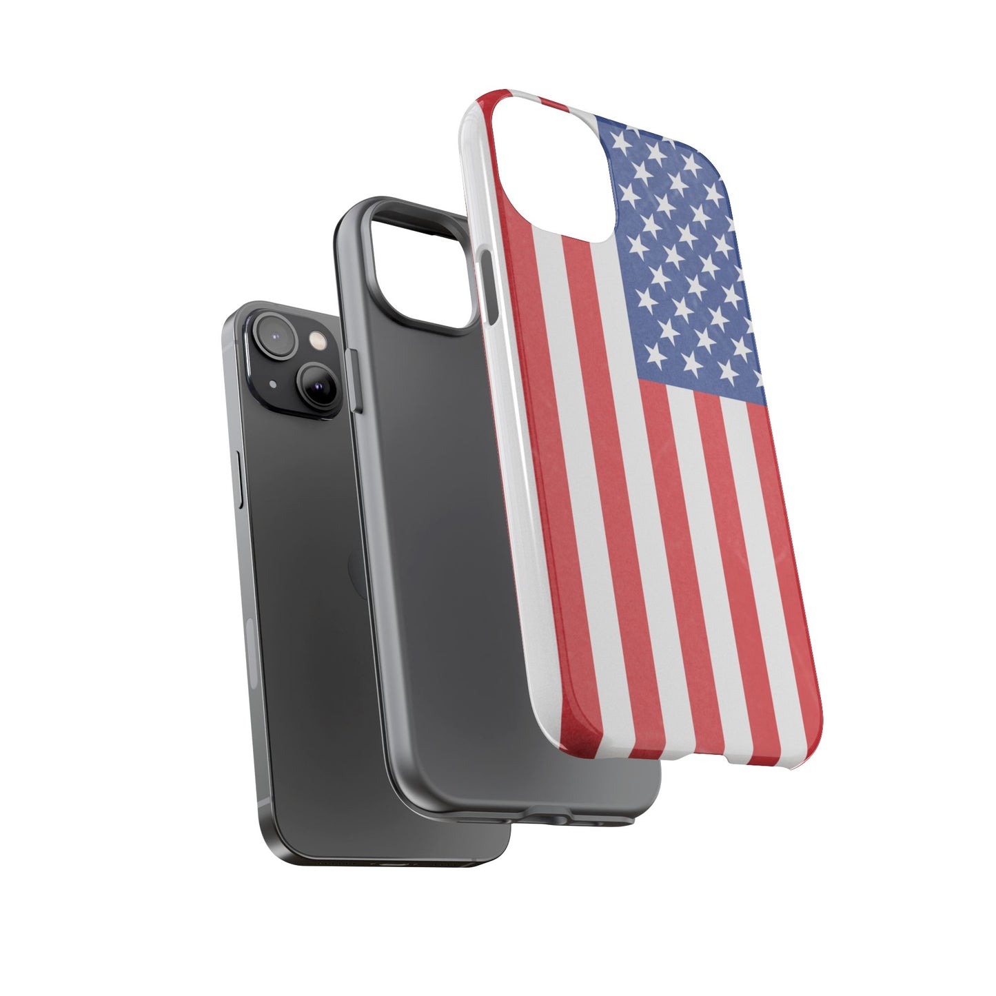 Patriotic Phone Case - Tough Cases for Veterans, USA Lovers, Independence Day, Memorial Day, Flag Design