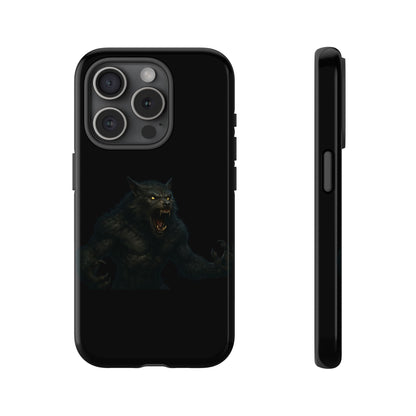 Werewolf Phone Case, Tough Cases, Black Panther Design, Gift for Animal Lovers, Phone Accessories, Fierce Phone Protection