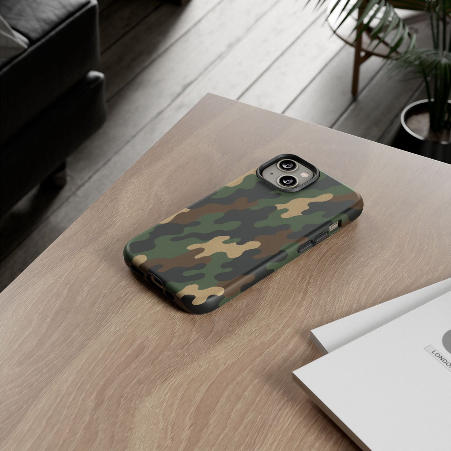 Camouflage Phone Case, Tough Cases, Military Style, Unique Phone Accessories, Gift for Him, Durable Phone Cover