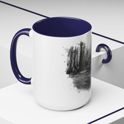 Moody Abstract Forest Coffee Mug | Unique Gift for Nature Lovers, Cozy Home Decor, Perfect for Coffee, Tea, and Hot Chocolate
