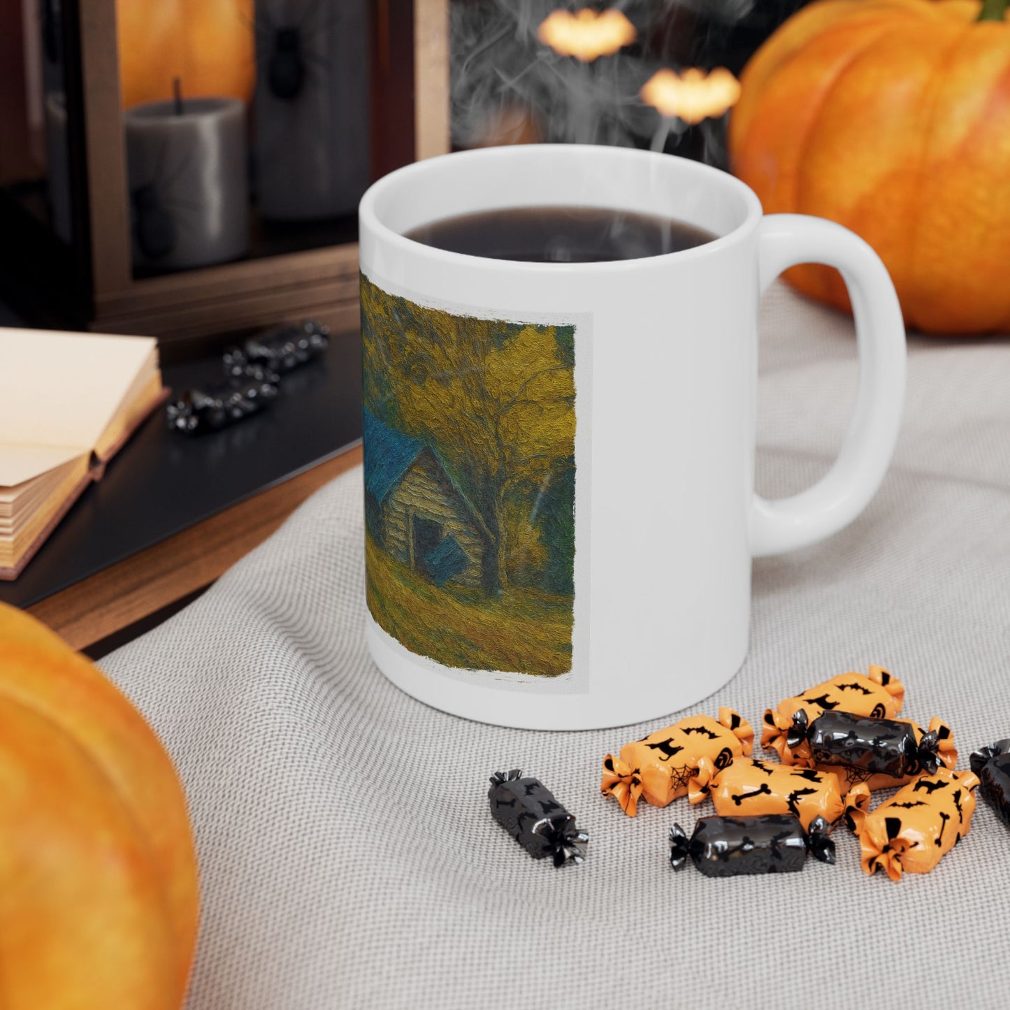 Rustic Cabin Ceramic Mug - Cozy Coffee Cup, Handmade Gift for Nature Lovers, Perfect for Home or Office, Great for Christmas, [...]