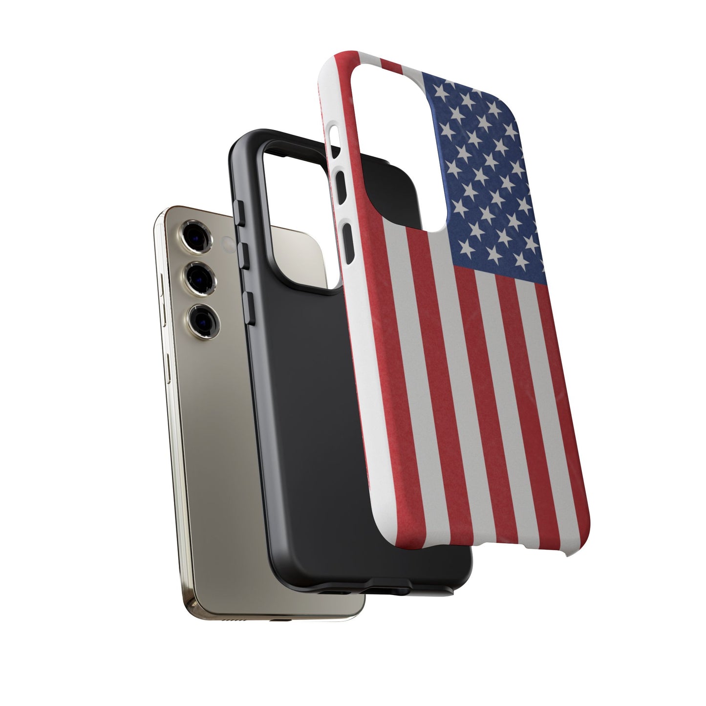Patriotic Phone Case - Tough Cases for Veterans, USA Lovers, Independence Day, Memorial Day, Flag Design
