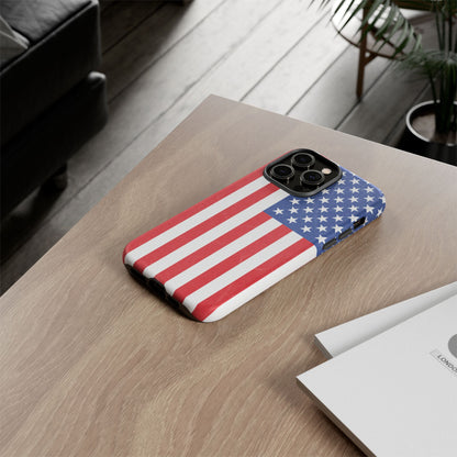 Patriotic Phone Case - Tough Cases for Veterans, USA Lovers, Independence Day, Memorial Day, Flag Design