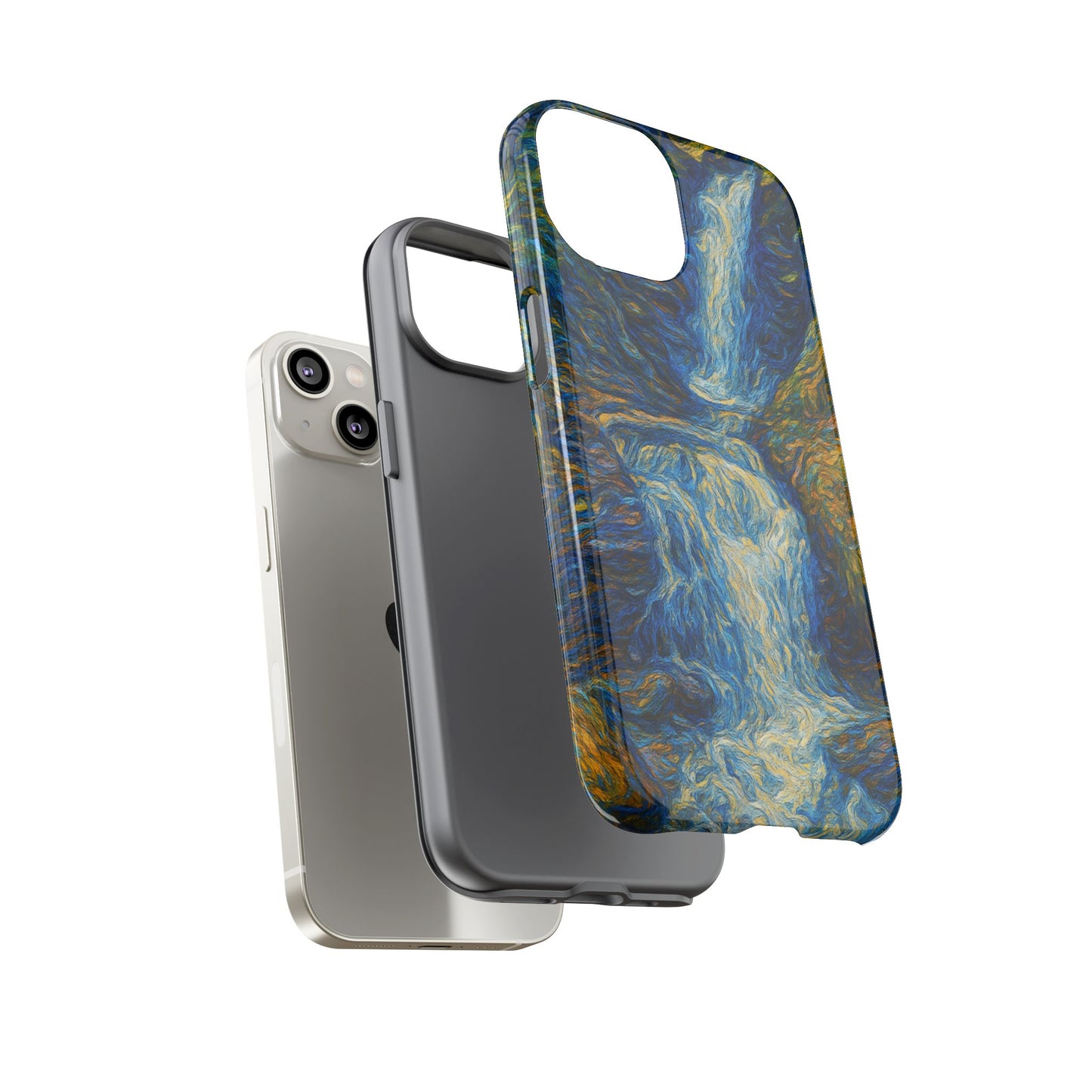 Artistic Phone Case - Waterfall Design, Unique Gift, Phone Accessory, Nature Lover, Original Artwork