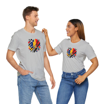Artistic Heart Unisex Jersey Tee - Vibrant Graphic Tee, Casual Wear, Gift for Art Lovers, Birthday Surprise, Everyday Comfort