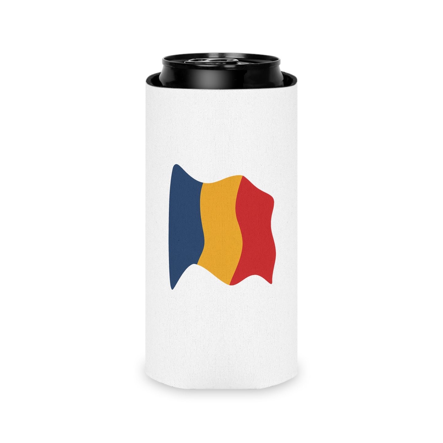 Romania Flag Can Cooler - Fun Drink Insulator, Perfect for Parties, BBQs, Sporting Events, Patriotic Celebrations, Golf Outings