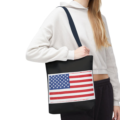 Patriotic Tote Bag, American Flag Carryall, Beach Bag, Reusable Shopping Tote, Independence Day Gift