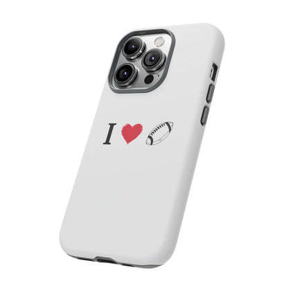 Football Love Phone Case - Tough Cases, Unique Sports Lover Gift, Personalized Cellphone Cover, Birthday Present, Sports Equipment