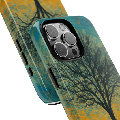 Artistic Phone Case with Tree Design, Nature Lover Gift, Unique Phone Cover, Holiday Present, Eco-friendly Tech Accessories