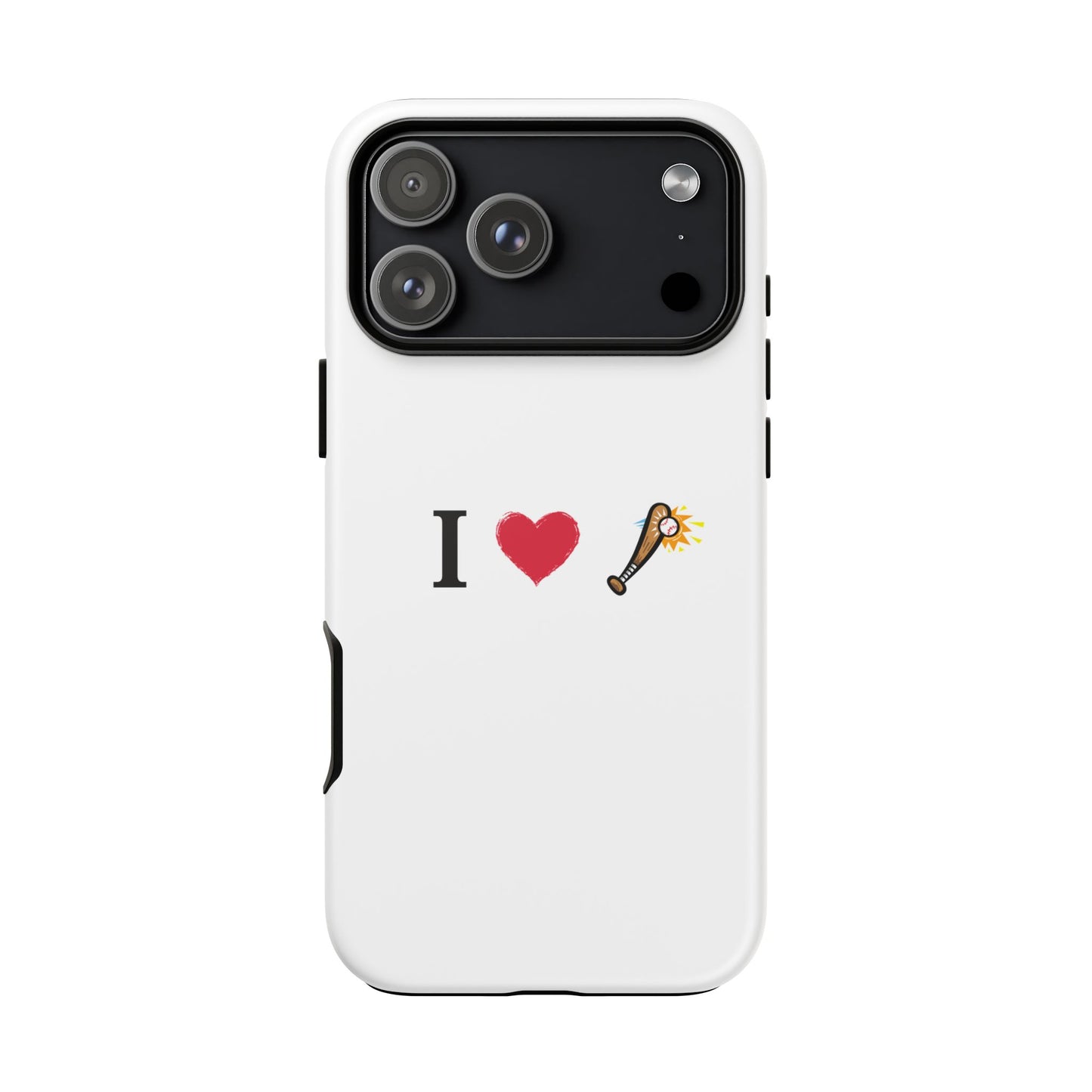 I Love Baseball Vibe Phone Case - Tough Cases for Sports Lovers, Gifts for Athletes, Fun Accessories, iPhone and Android Compatible
