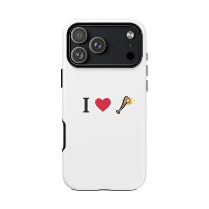 I Love Baseball Vibe Phone Case - Tough Cases for Sports Lovers, Gifts for Athletes, Fun Accessories, iPhone and Android Compatible
