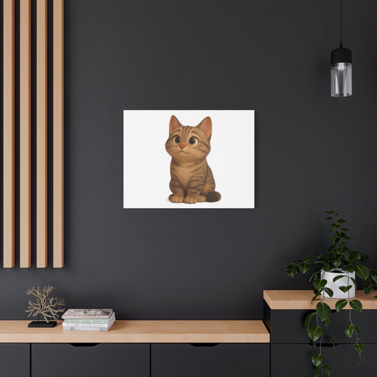 Adorable Cat Canvas Art, Cute Cat Wall Decor, Pet Lover Gift, Nursery Wall Art, Animal Print, Modern Home Decor