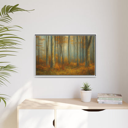 Autumn Forest Canvas Art, Framed Wall Decor, Rustic Home Decor, Nature Artwork, Gift for Nature Lovers