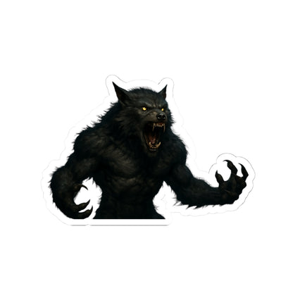 Fierce Werewolf Kiss-Cut Stickers | Halloween Decor, Laptop Decals, Spooky Gifts, Monster Lovers, Unique Party Favors