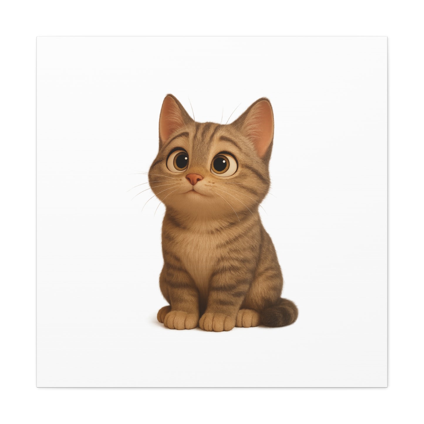 Adorable Cat Canvas Art, Cute Cat Wall Decor, Pet Lover Gift, Nursery Wall Art, Animal Print, Modern Home Decor