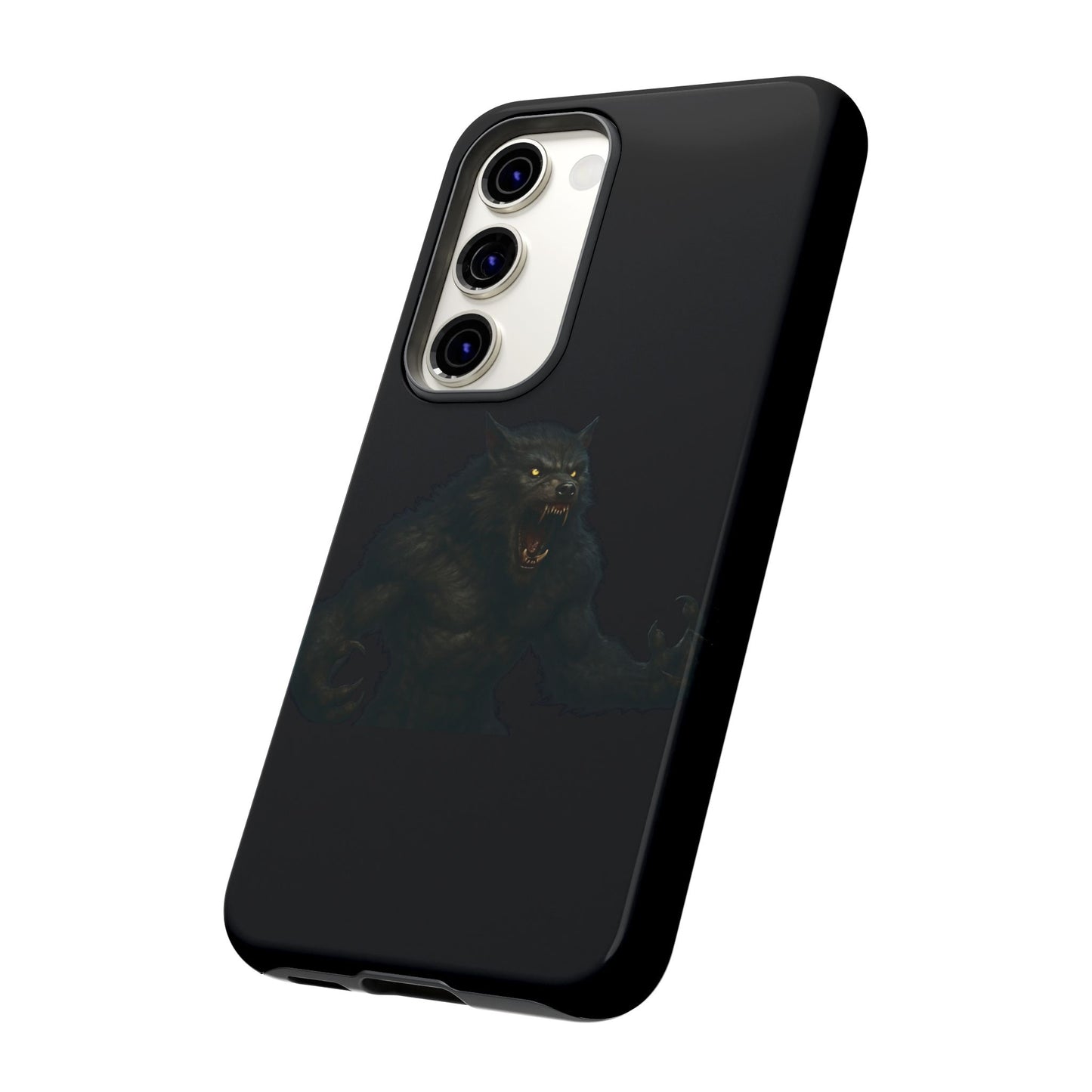 Werewolf Phone Case, Tough Cases, Black Panther Design, Gift for Animal Lovers, Phone Accessories, Fierce Phone Protection