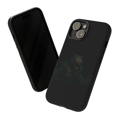 Werewolf Phone Case, Tough Cases, Black Panther Design, Gift for Animal Lovers, Phone Accessories, Fierce Phone Protection