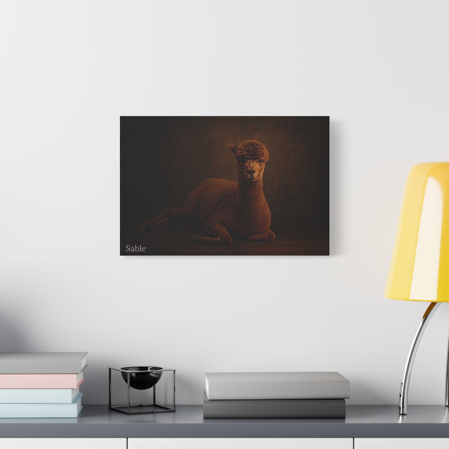 Alpaca Portrait Matte Canvas