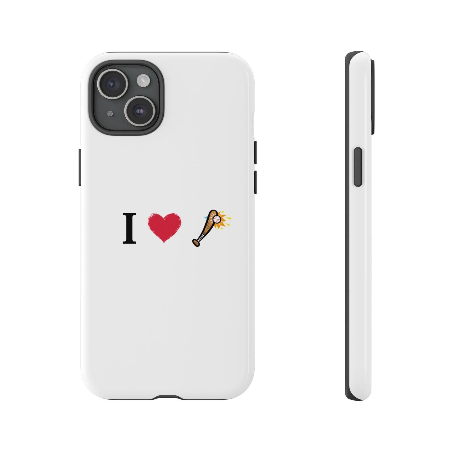 I Love Baseball Vibe Phone Case - Tough Cases for Sports Lovers, Gifts for Athletes, Fun Accessories, iPhone and Android Compatible