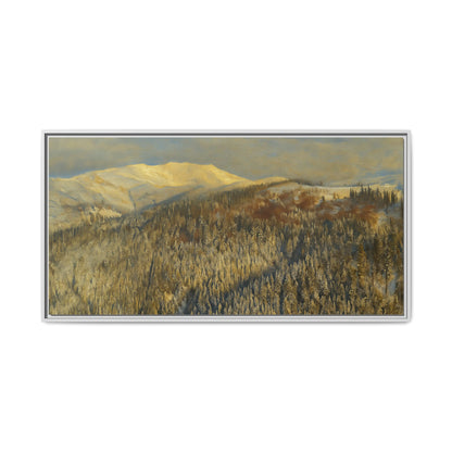 Framed Mountain Canvas Art, Perfect for Home Decor, Nature Wall Art, Gift for Nature Lovers, Cozy Atmosphere