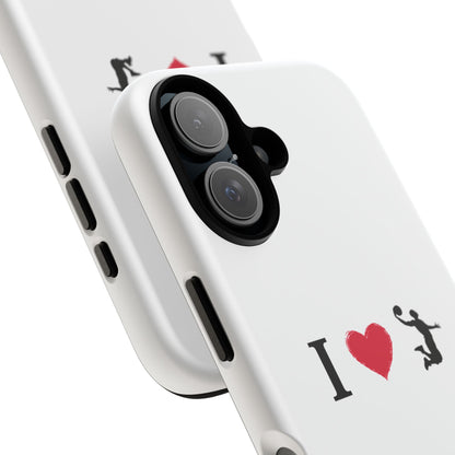 I Love Basketball Phone Case, Sporty Cell Cover, Basketball Gift for Players, Tough Cases, Love for Sports Accessories