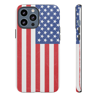 Patriotic Phone Case - Tough Cases for Veterans, USA Lovers, Independence Day, Memorial Day, Flag Design