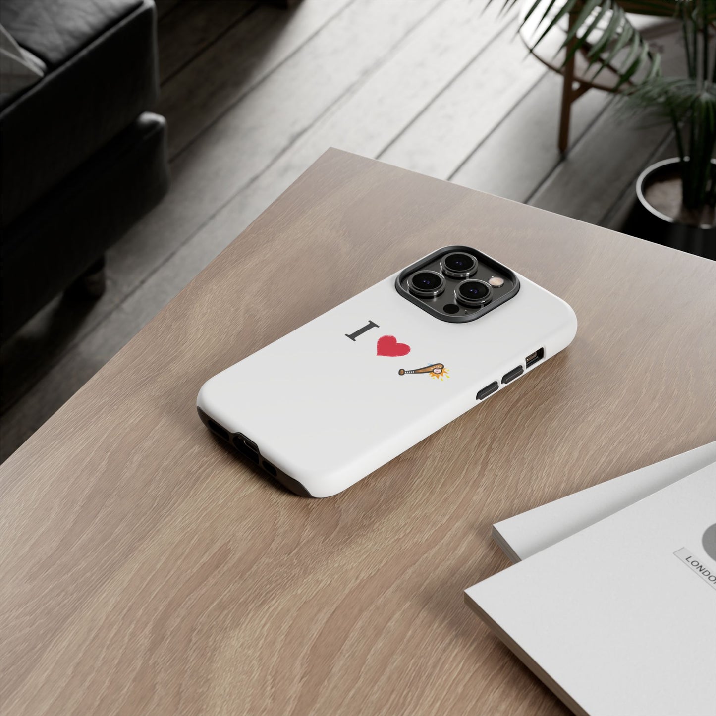 I Love Baseball Vibe Phone Case - Tough Cases for Sports Lovers, Gifts for Athletes, Fun Accessories, iPhone and Android Compatible