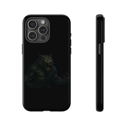 Werewolf Phone Case, Tough Cases, Black Panther Design, Gift for Animal Lovers, Phone Accessories, Fierce Phone Protection