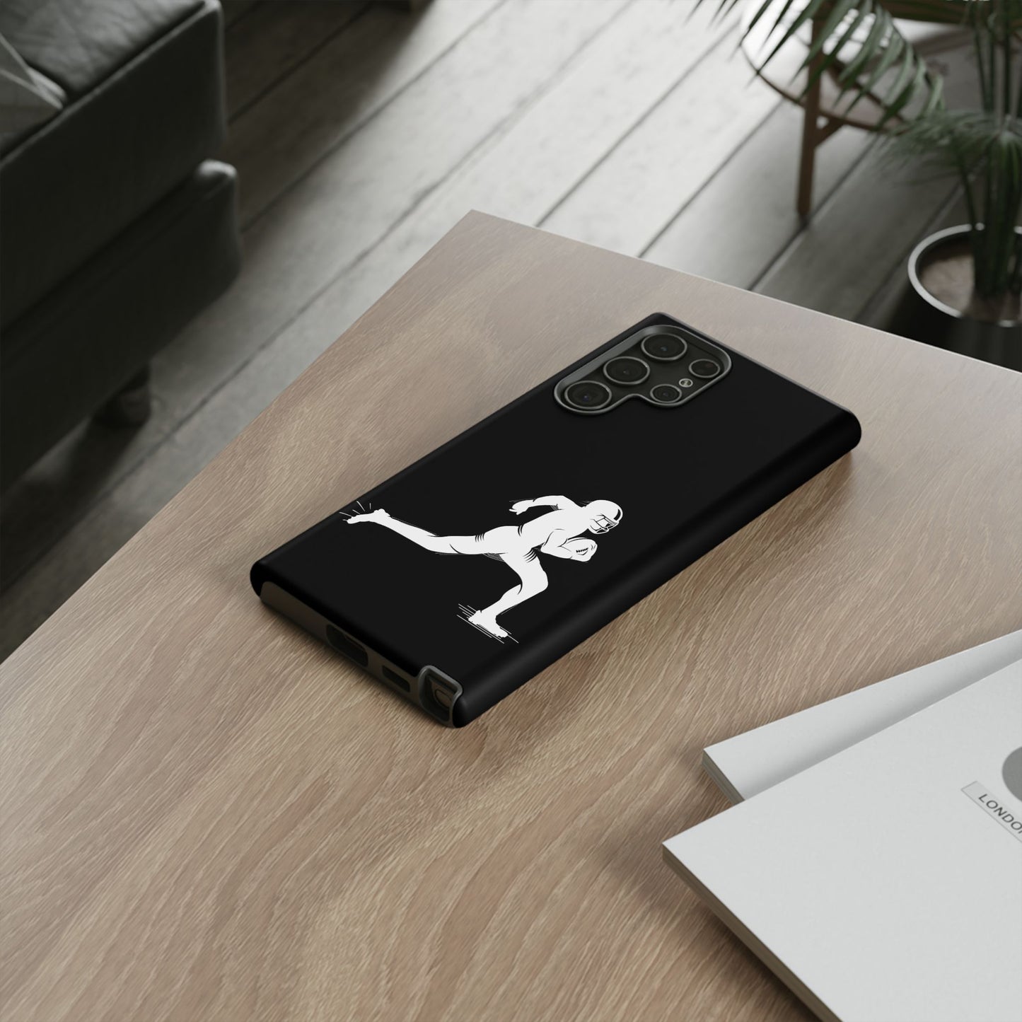 Football Player Phone Case, Tough Cases, Sports Phone Cover, Gift for Athletes, iPhone & Samsung Accessories, Running Player Design