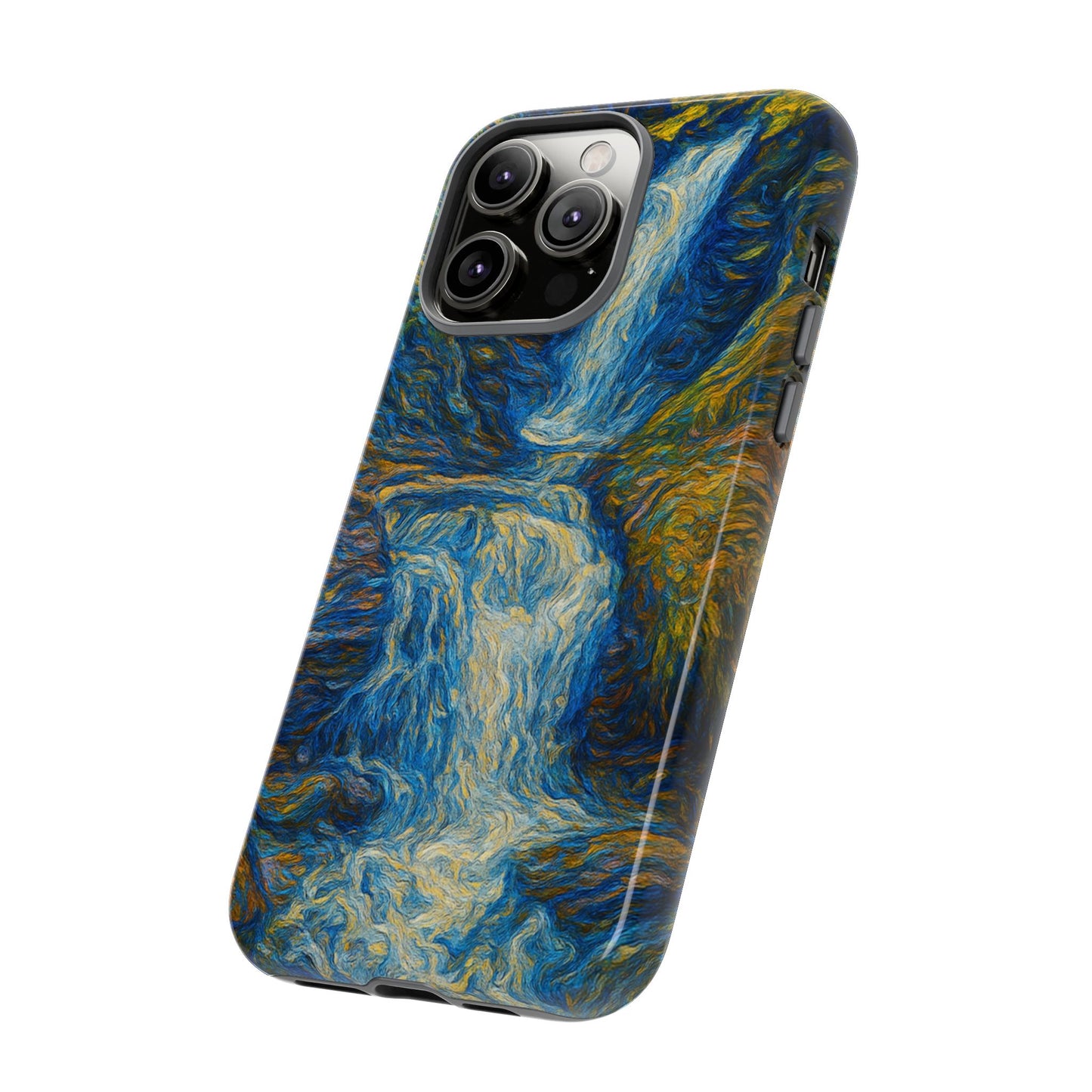 Artistic Phone Case - Waterfall Design, Unique Gift, Phone Accessory, Nature Lover, Original Artwork