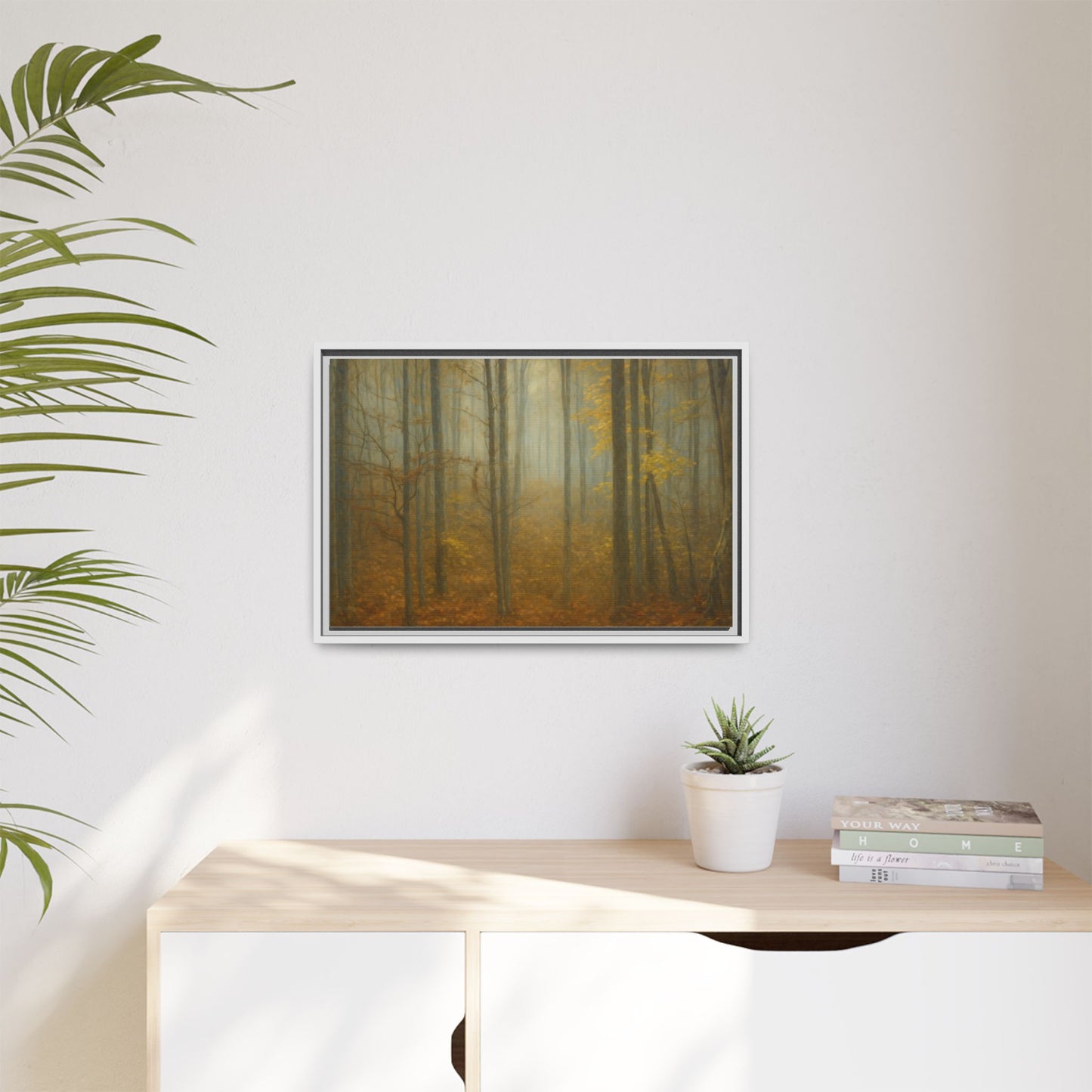 Framed Matte Canvas Art | Serenity in the Forest | Nature Wall Decor, Home Gallery, Cozy Living Room, Gift for Nature Lovers