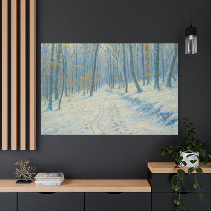 Winter Wonderland Canvas Art, Stretched Canvas Wall Decor, Home Decor, Art for Living Room, Gift for Nature Lovers, Cozy Winter Vibes