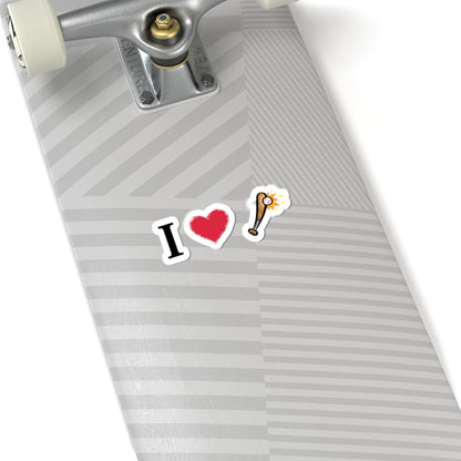 I Love Pencil Kiss-Cut Stickers, Cute Laptop Decals, School Supplies, Teacher Gifts, Office Decor, Fun Craft Projects