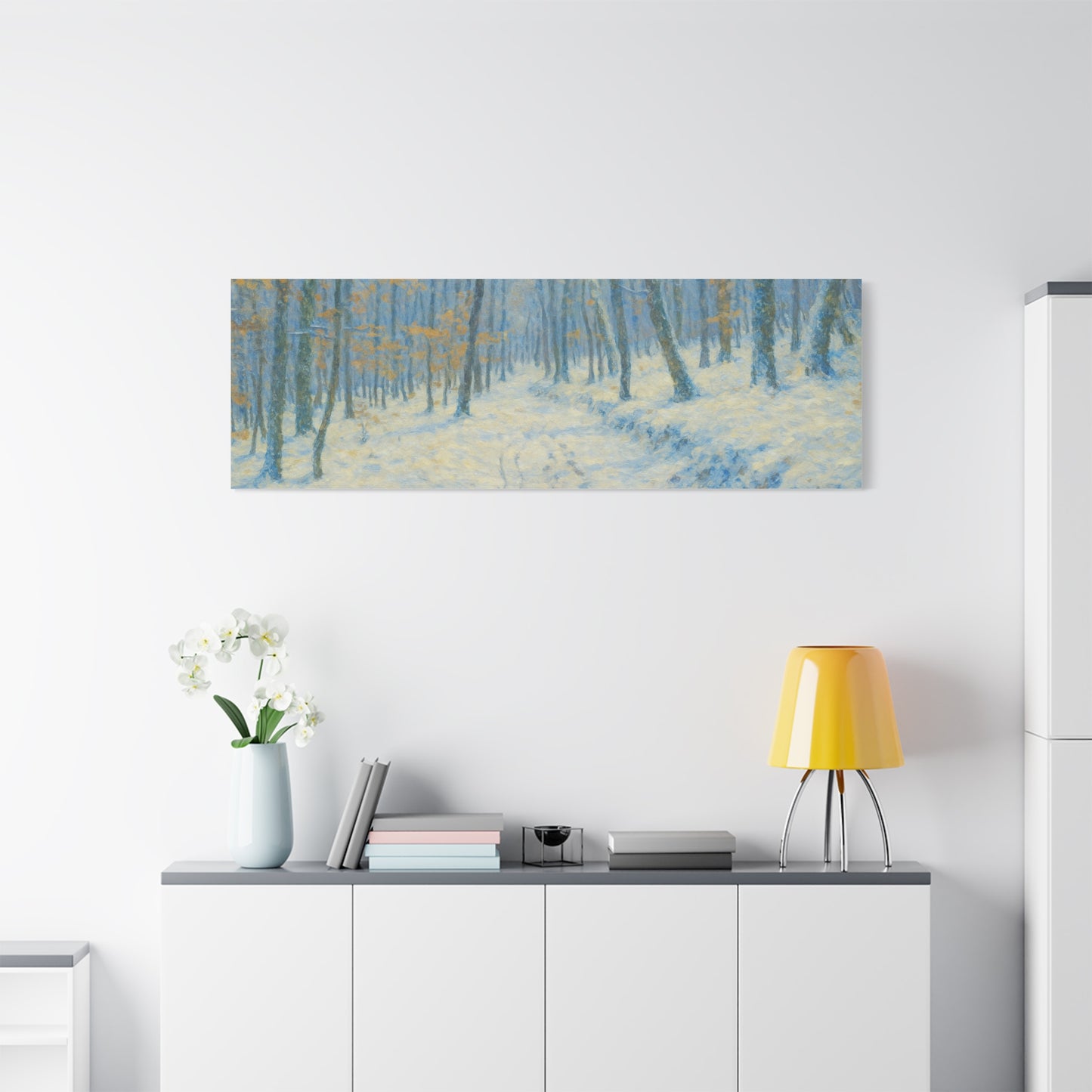 Winter Wonderland Canvas Art, Stretched Canvas Wall Decor, Home Decor, Art for Living Room, Gift for Nature Lovers, Cozy Winter Vibes