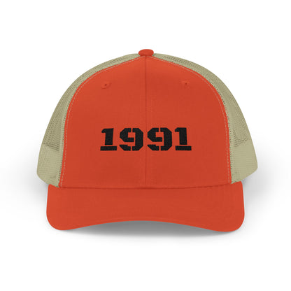 Vintage 1991 Snapback Trucker Cap, Retro Hat, Birthday Gift, Fashion Accessory, Casual Wear, Unisex Cap