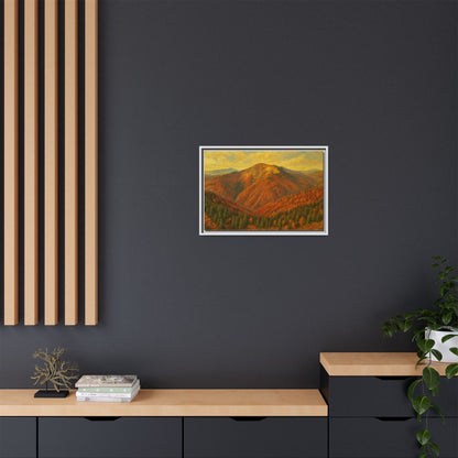 Autumn Landscape Wall Art, Cozy Home Decor, Nature Print, Framed Canvas, Fall Decorations, Gift Idea for Art Lovers