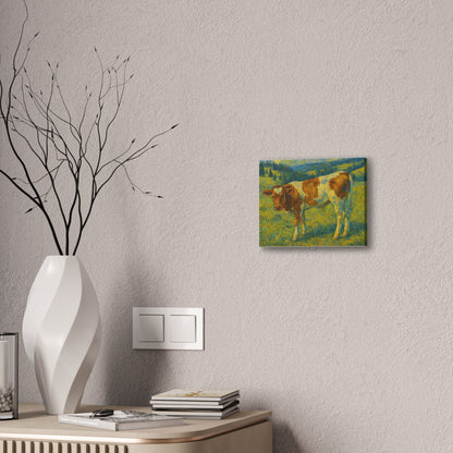 Cow Art Canvas Print, Rustic Farmhouse Decor, Animal Lover Gift, Country Wall Art, Thoughtful Homewarming