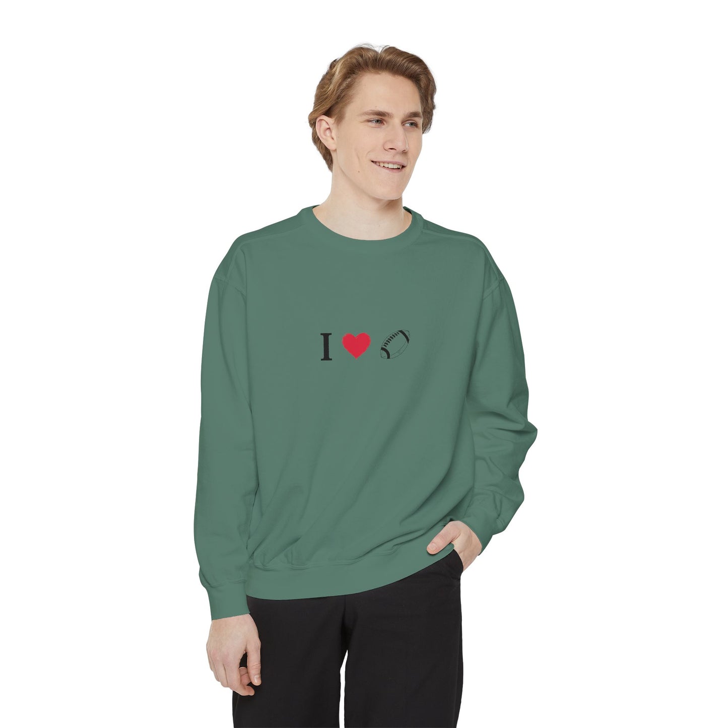 Unisex Sweatshirt, I love Football, Cozy, Perfect for Everyday Wear, Gift Idea for Friends, Couples, and Special Occasions