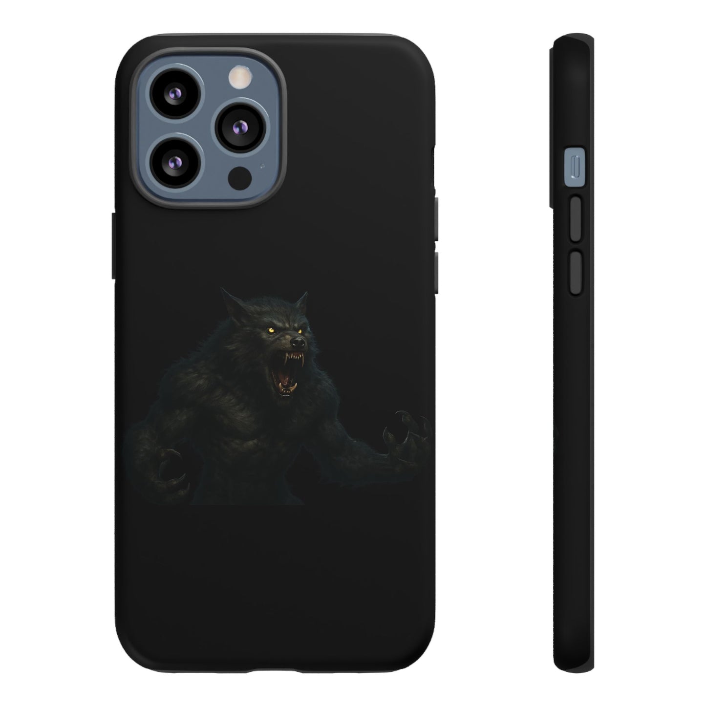 Werewolf Phone Case, Tough Cases, Black Panther Design, Gift for Animal Lovers, Phone Accessories, Fierce Phone Protection