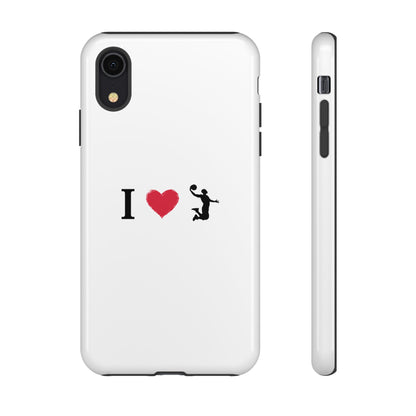 I Love Basketball Phone Case, Sporty Cell Cover, Basketball Gift for Players, Tough Cases, Love for Sports Accessories