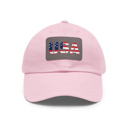 Dad Hat with USA Leather Patch