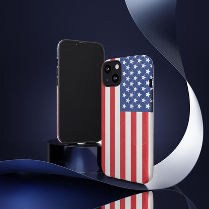 Patriotic Phone Case - Tough Cases for Veterans, USA Lovers, Independence Day, Memorial Day, Flag Design