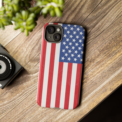 Patriotic Phone Case - Tough Cases for Veterans, USA Lovers, Independence Day, Memorial Day, Flag Design