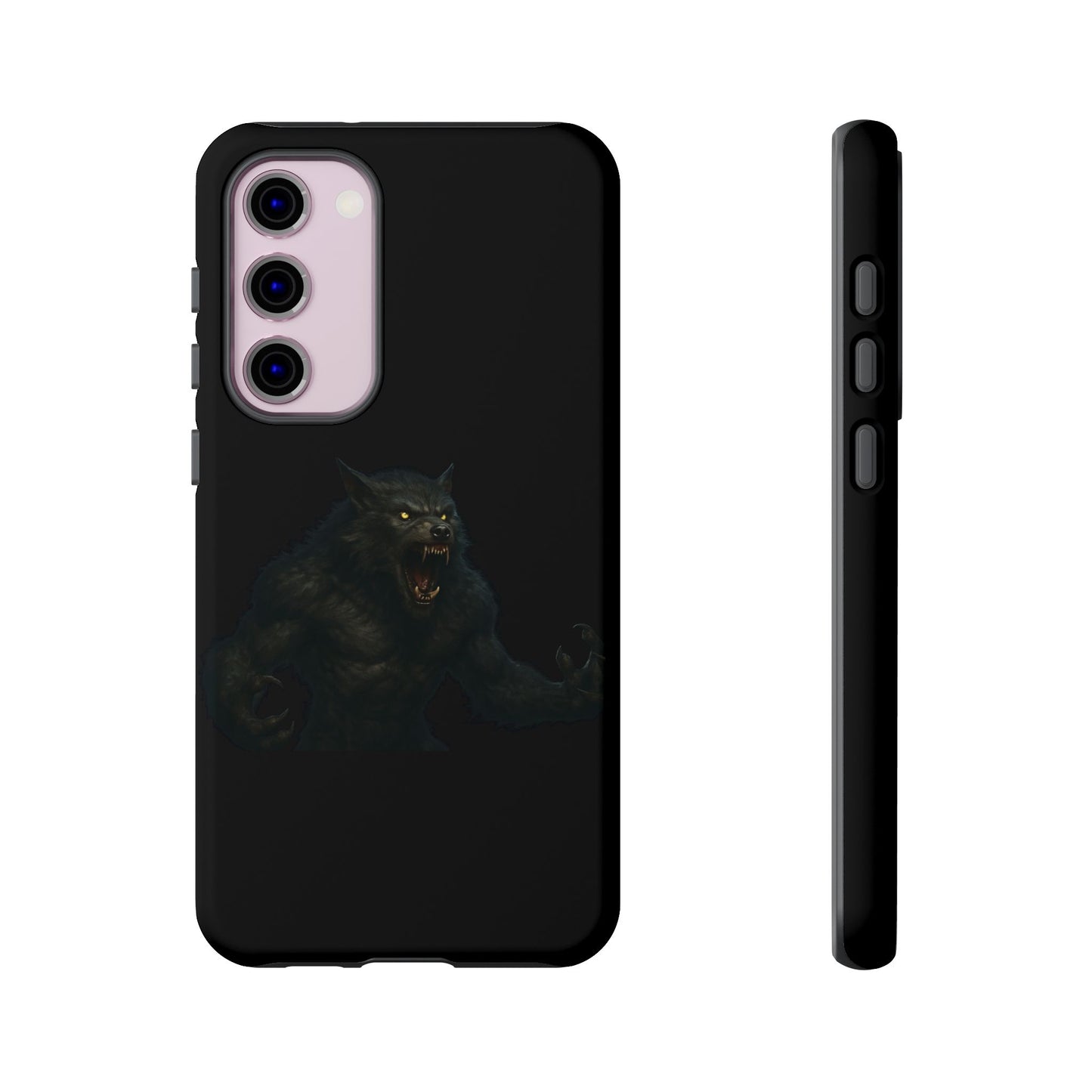 Werewolf Phone Case, Tough Cases, Black Panther Design, Gift for Animal Lovers, Phone Accessories, Fierce Phone Protection