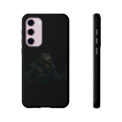 Werewolf Phone Case, Tough Cases, Black Panther Design, Gift for Animal Lovers, Phone Accessories, Fierce Phone Protection