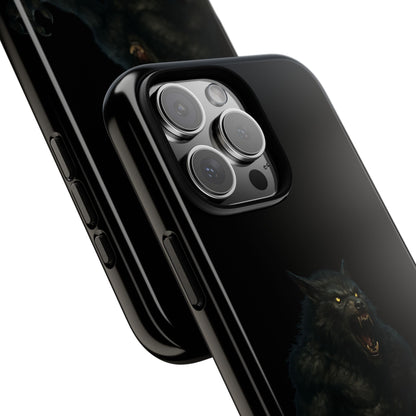 Werewolf Phone Case, Tough Cases, Black Panther Design, Gift for Animal Lovers, Phone Accessories, Fierce Phone Protection